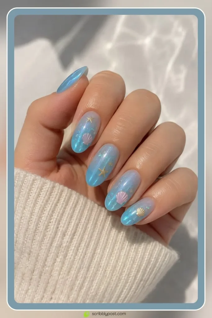 Mermaid Nails Decoded: 16 Ocean-Inspired Sets for 2026 49 Easy mermaid nails with simple DIY friendly technique