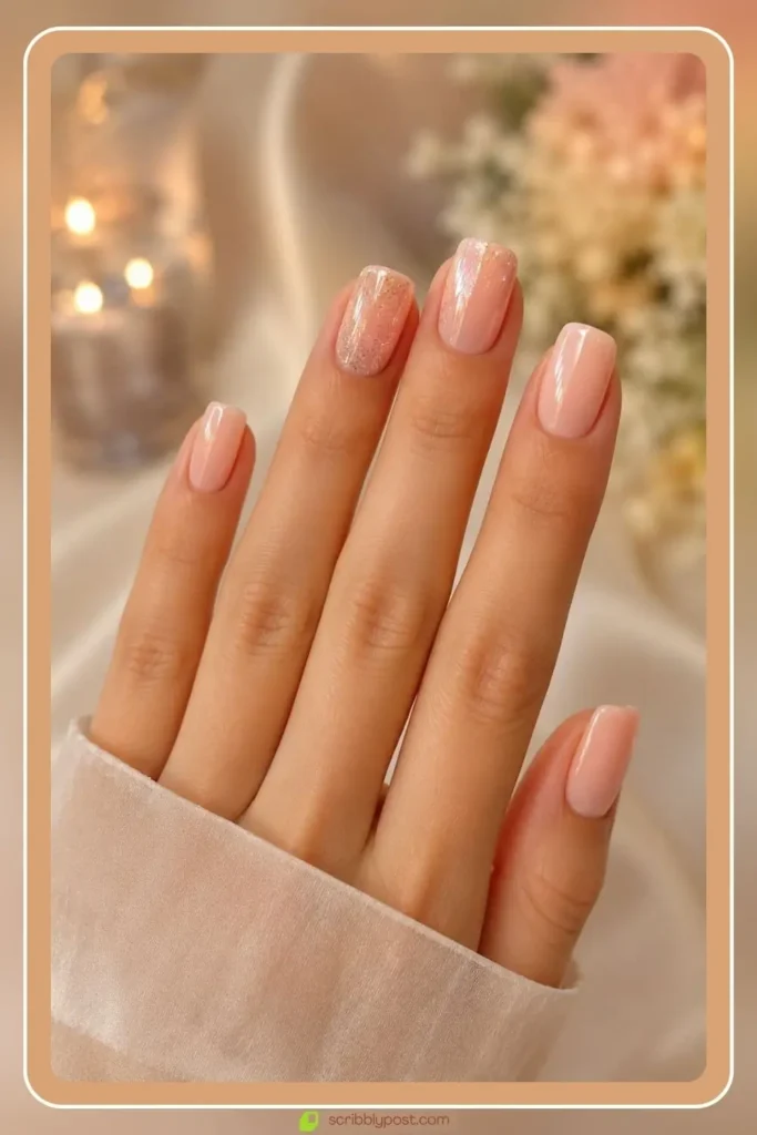 Engagement Nails for Every Ring Selfie: 16 Sets Worth the Wait in 2026 60 Engagement party nails with glowing celebratory finish