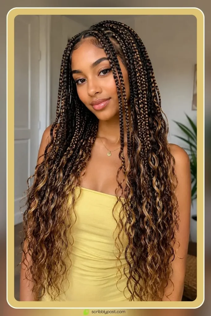 Mermaid Braids Explained: The Rib Cage Technique Plus 14 Styles for 2026 33 Mermaid box braids combining protective braiding with wave texture