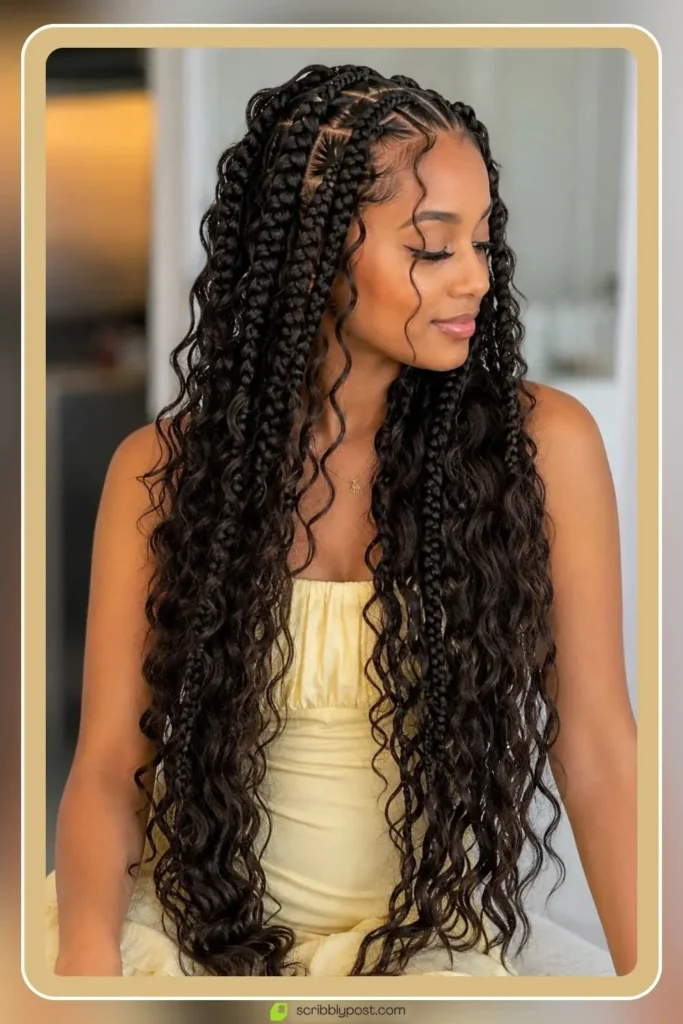 Mermaid Braids Explained: The Rib Cage Technique Plus 14 Styles for 2026 29 Mermaid goddess braids with fuller wavy curled sections