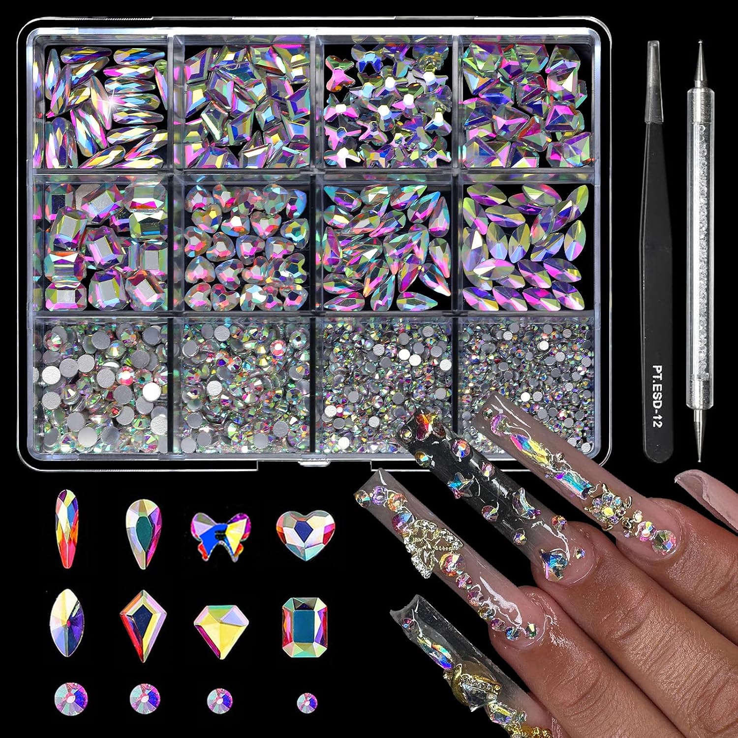Butterfly Nails Explained: The Technique Plus 15 Designs for 2026 52 Nail Art Rhinestones