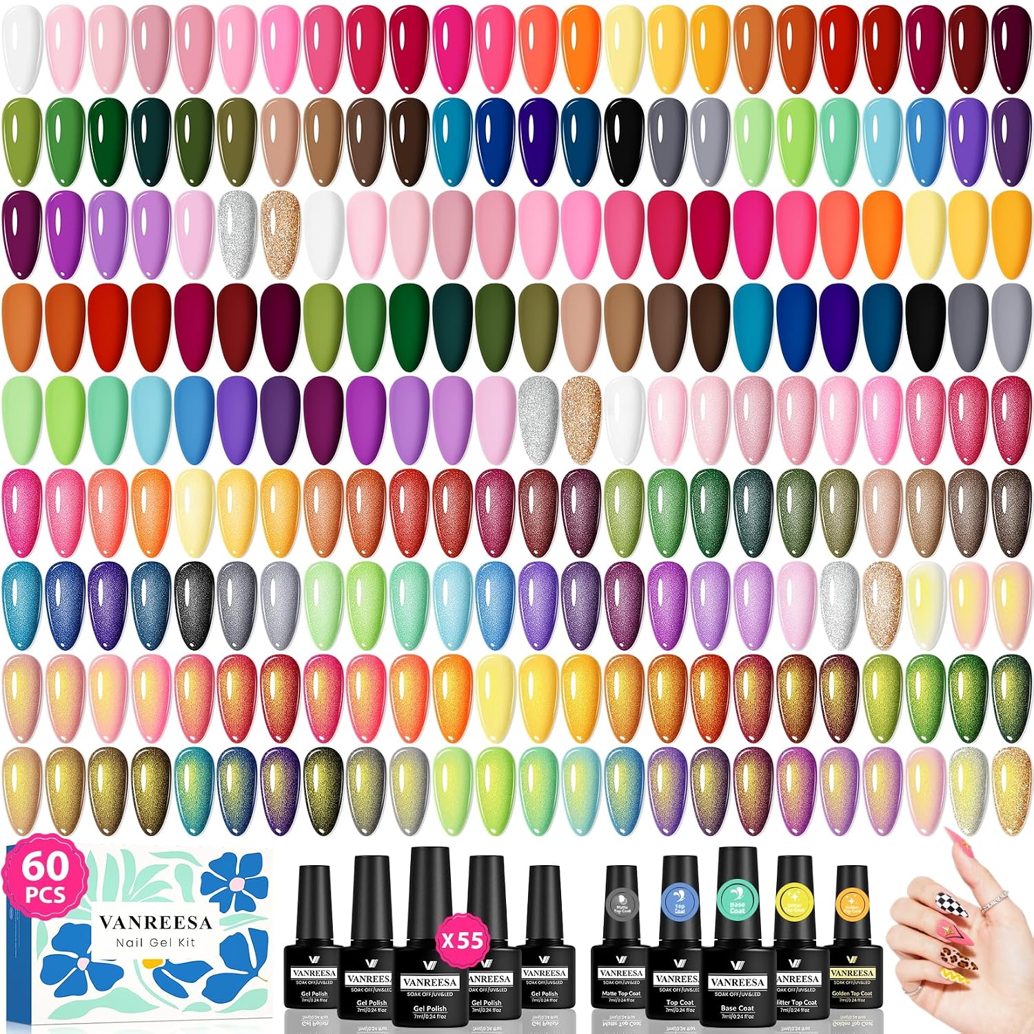 Multicolor stamping polish set for school supply nail menagerie