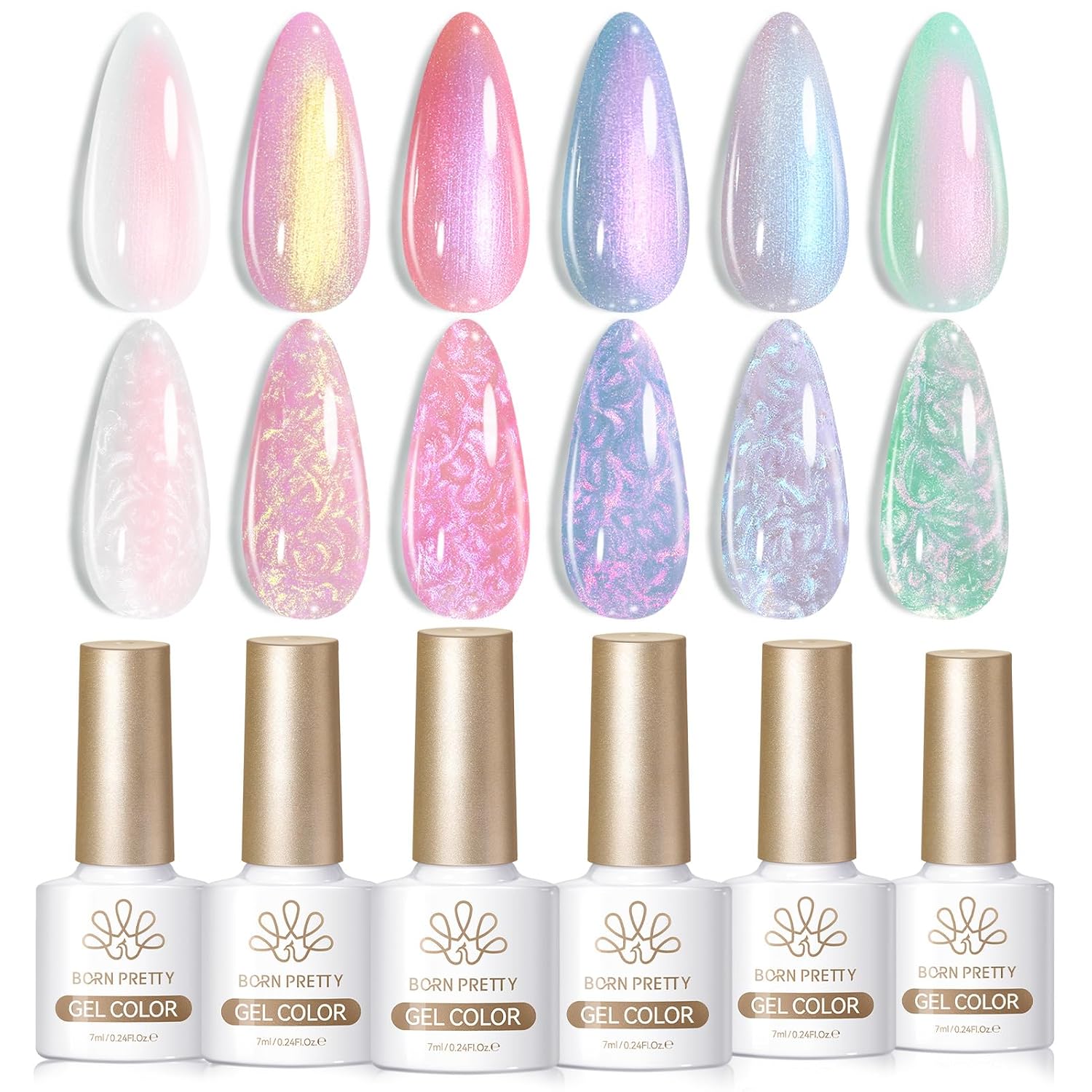 Mermaid Nails Decoded: 16 Ocean-Inspired Sets for 2026 38 Pearl Gel Nail Polish Set