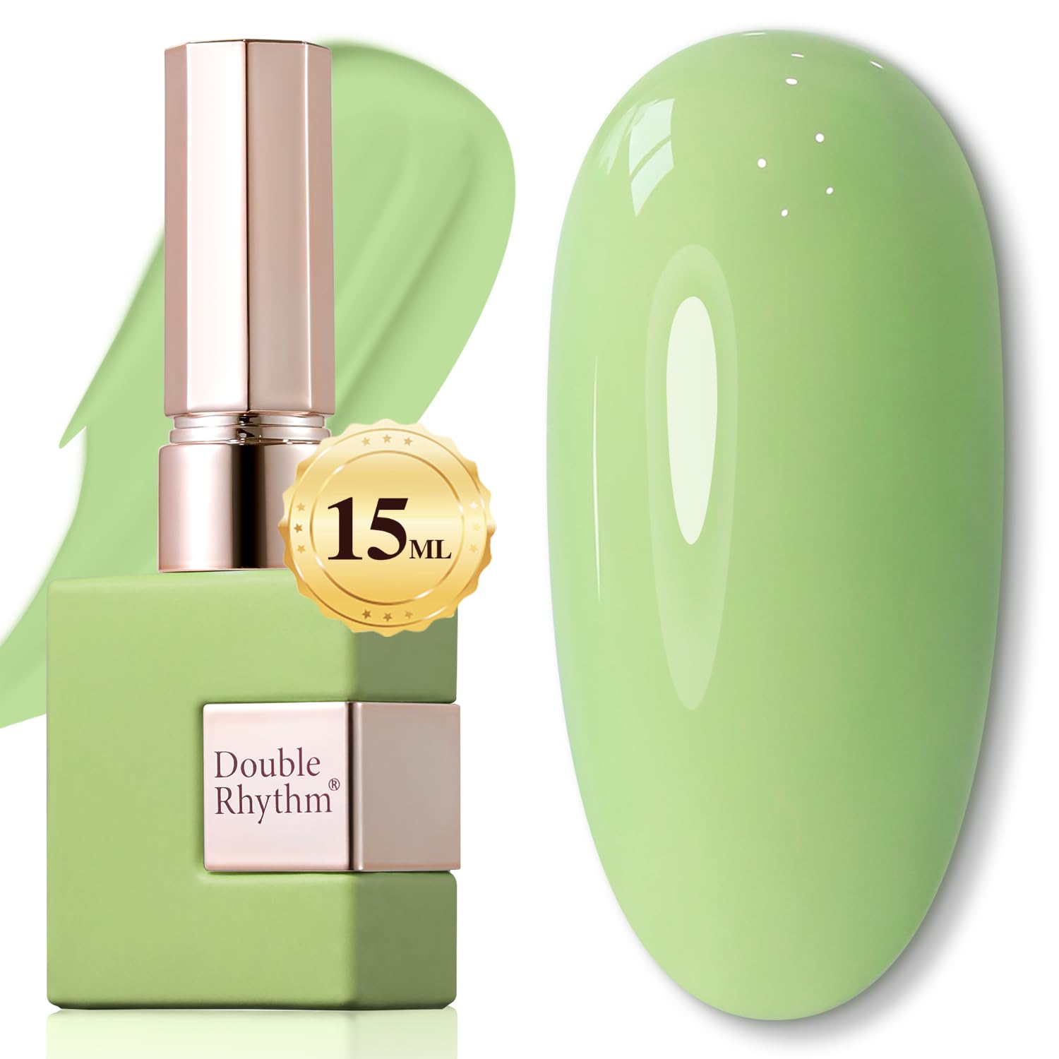 September Nails: The Only Month Where the Birthstone and the Trend Are the Same Color 42 Women pistachio green gel polish for butter nude nails