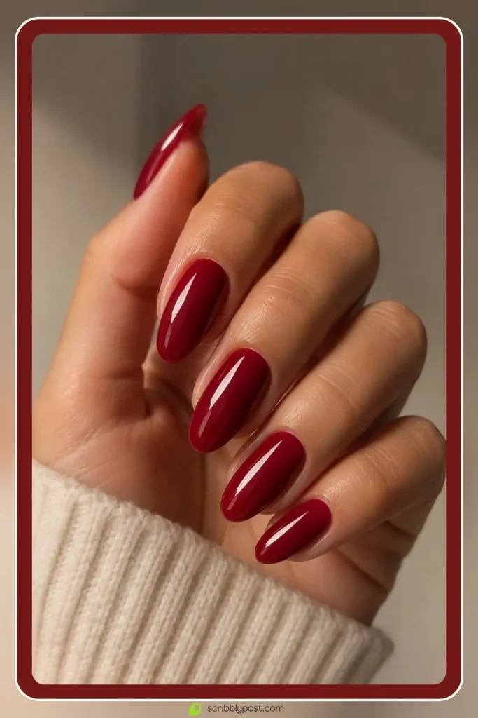 September Nails: The Only Month Where the Birthstone and the Trend Are the Same Color 21 Ruby red nails in deep glossy jewel finish