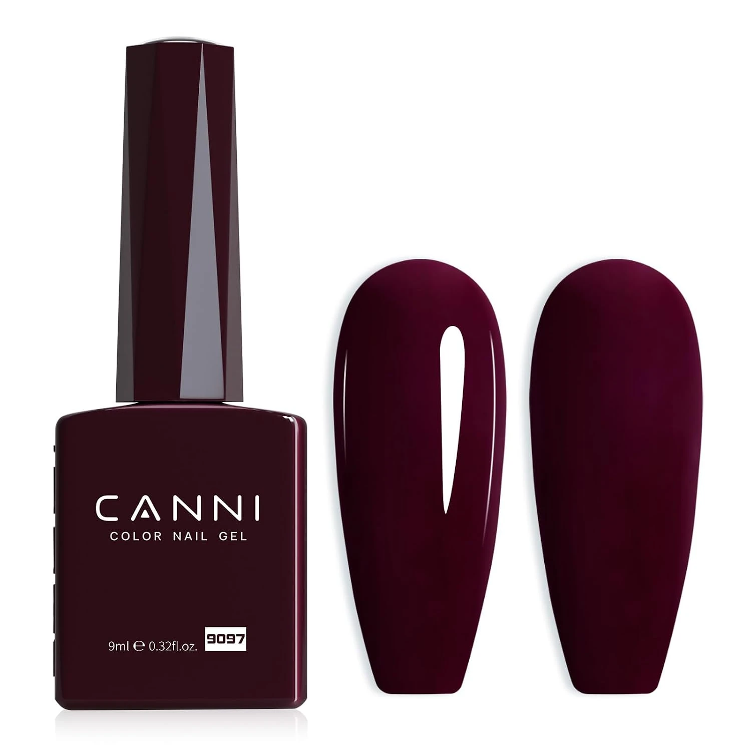 Deep burgundy gel polish for old money short coffin school nails