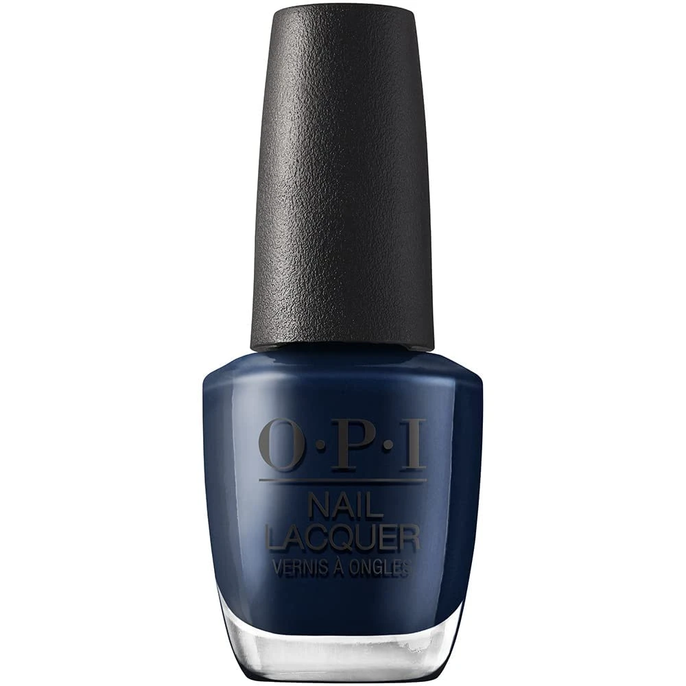 Navy blue nail polish for school color French tip accent
