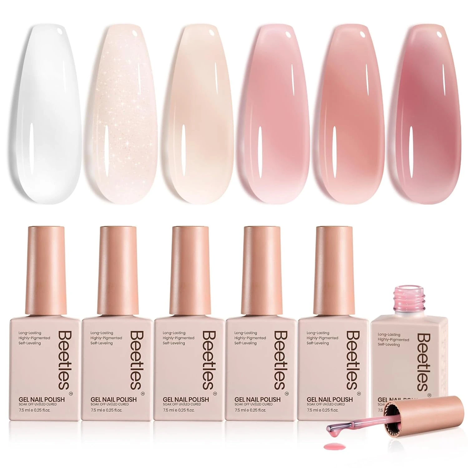 Sheer milky white gel polish for back to school nail designs