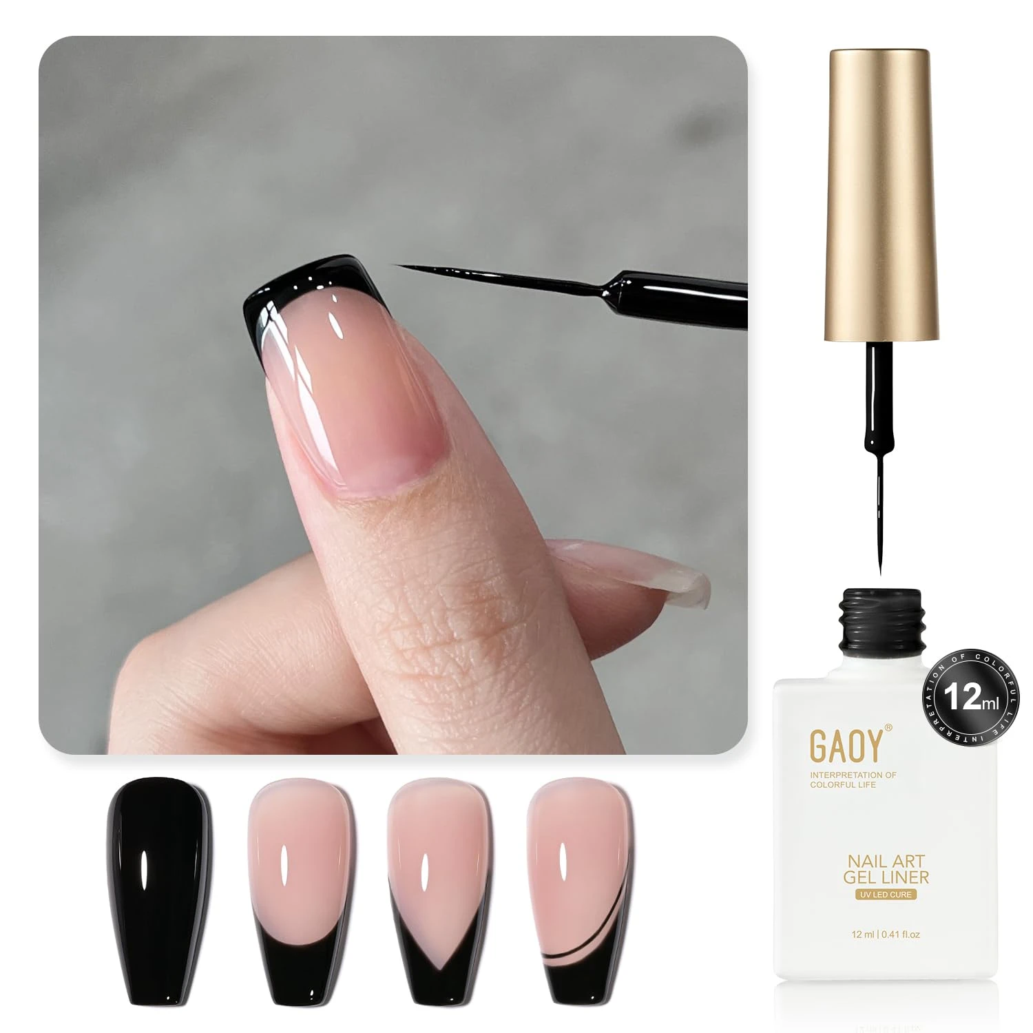 Butterfly Nails Explained: The Technique Plus 15 Designs for 2026 31 Women black fine art liner gel for monarch butterfly wings