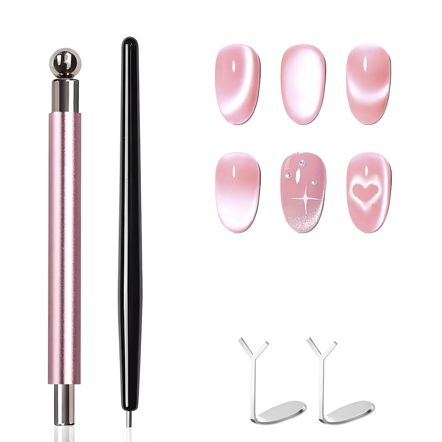Butterfly Nails Explained: The Technique Plus 15 Designs for 2026 12 Women cat eye nail magnet tool for butterfly wing nails