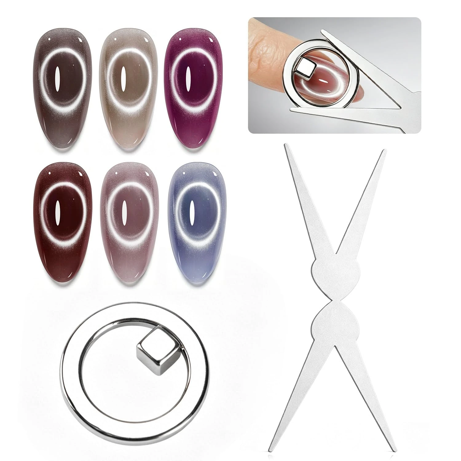 September Nails: The Only Month Where the Birthstone and the Trend Are the Same Color 18 Women circular nail magnet tool for velvet diffusion