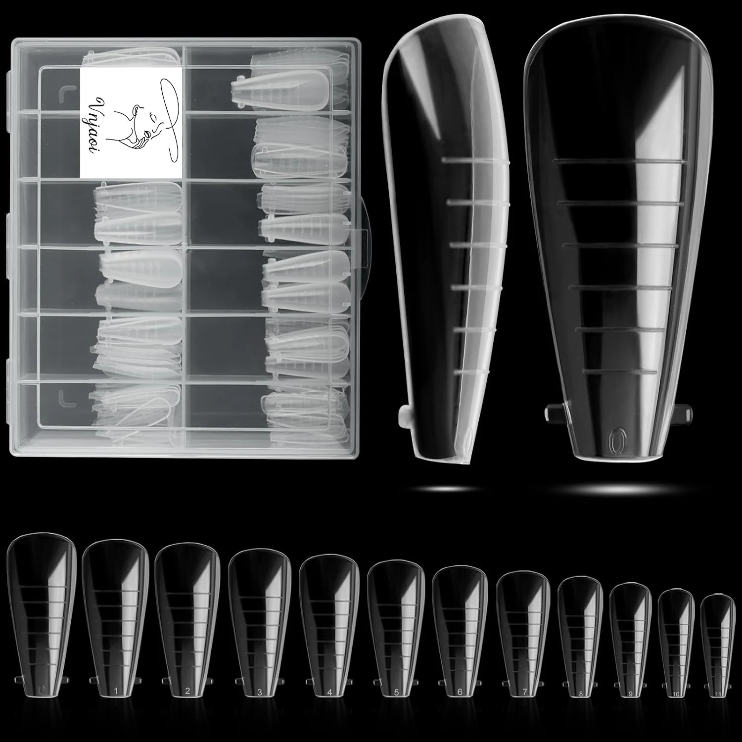 Graduation Nails Worth 40 Photos: 16 Sets to Try in 2026 11 Women coffin shape nail forms for chrome graduation nails