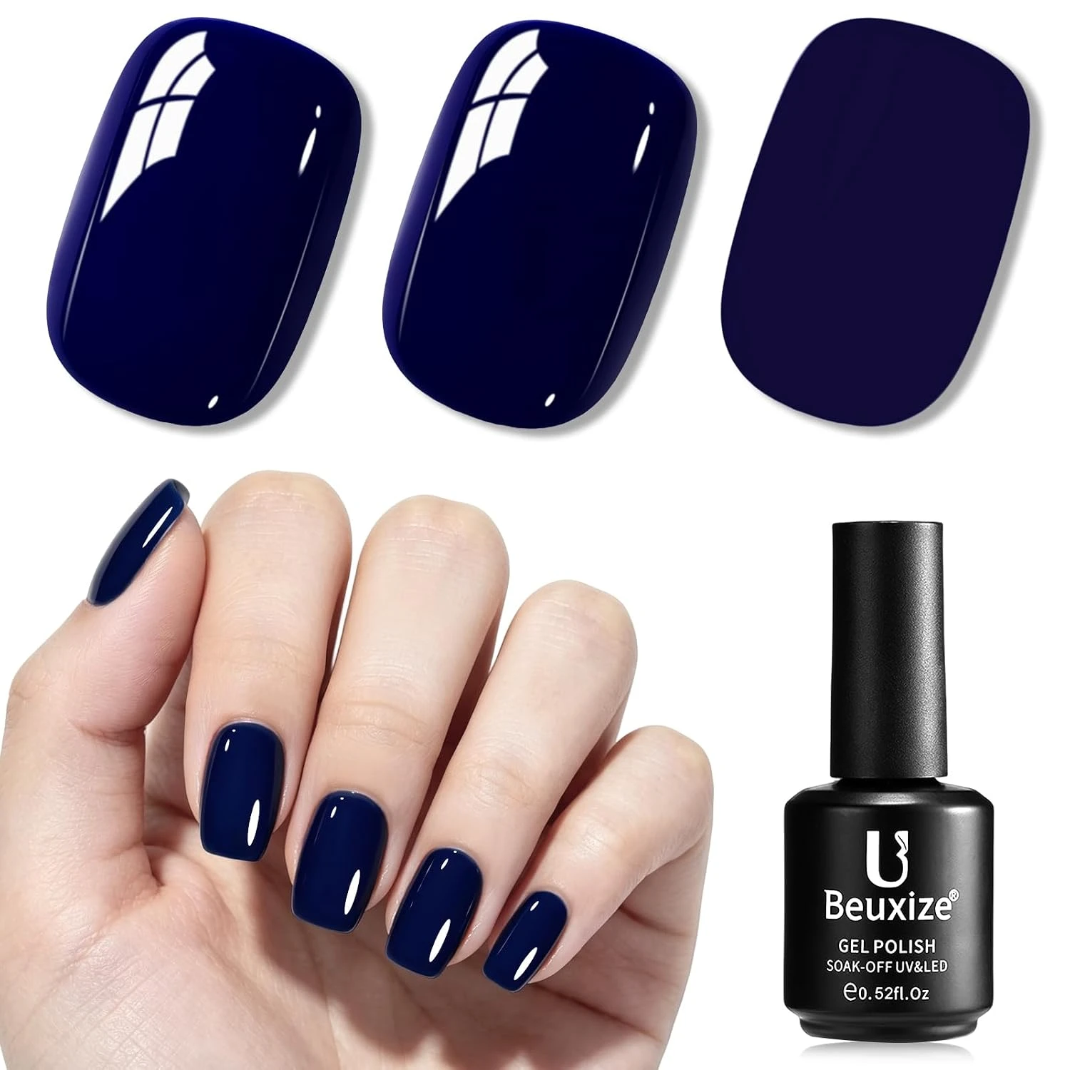 September Nails: The Only Month Where the Birthstone and the Trend Are the Same Color 17 Women deep blue base gel color for sapphire velvet nails