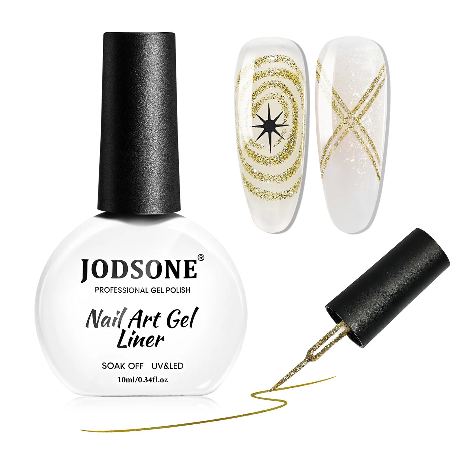 Graduation Nails Worth 40 Photos: 16 Sets to Try in 2026 36 Women fine gold liner gel for white and gold graduation nails