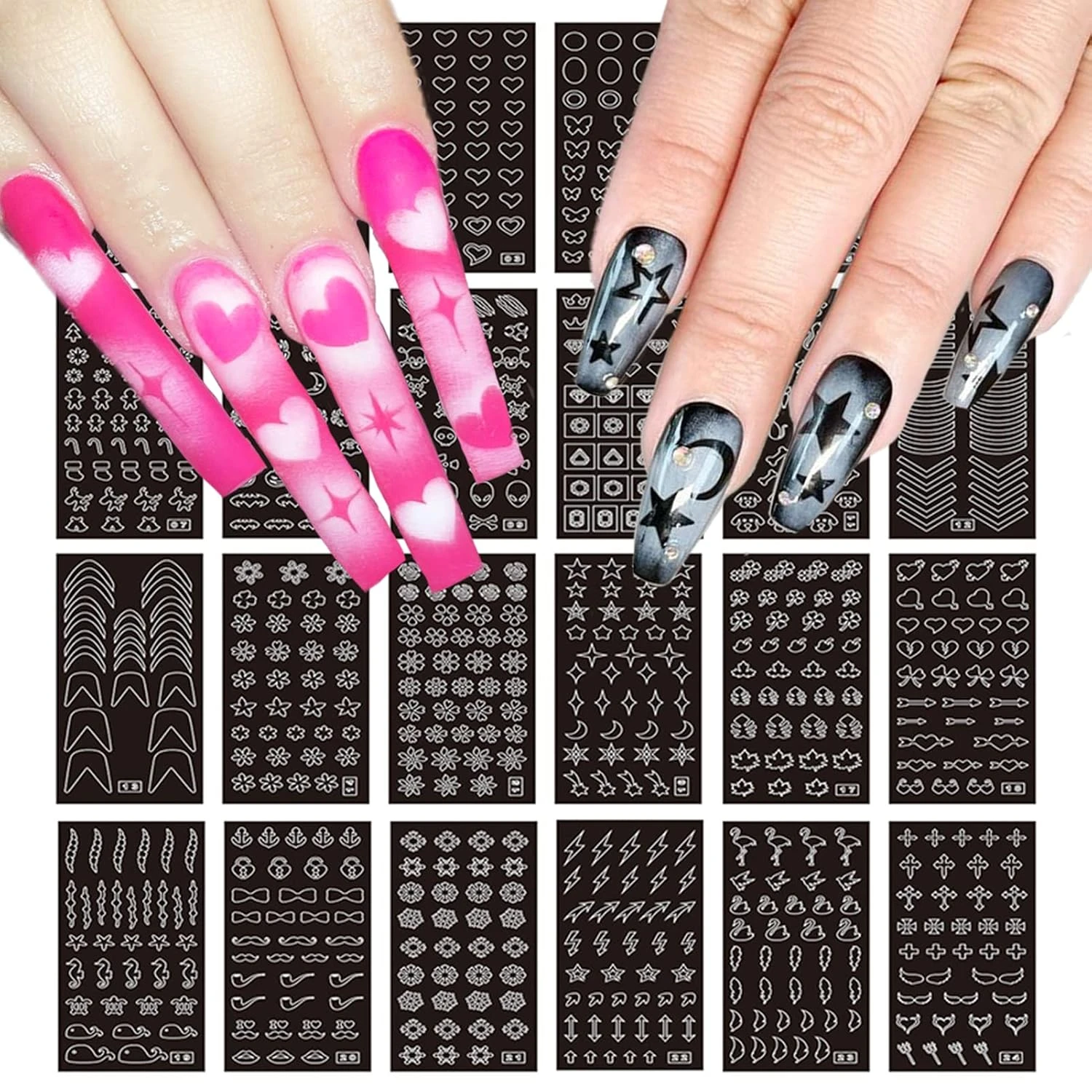 Graduation Nails Worth 40 Photos: 16 Sets to Try in 2026 52 Women heart shape nail stencils for graduation nails