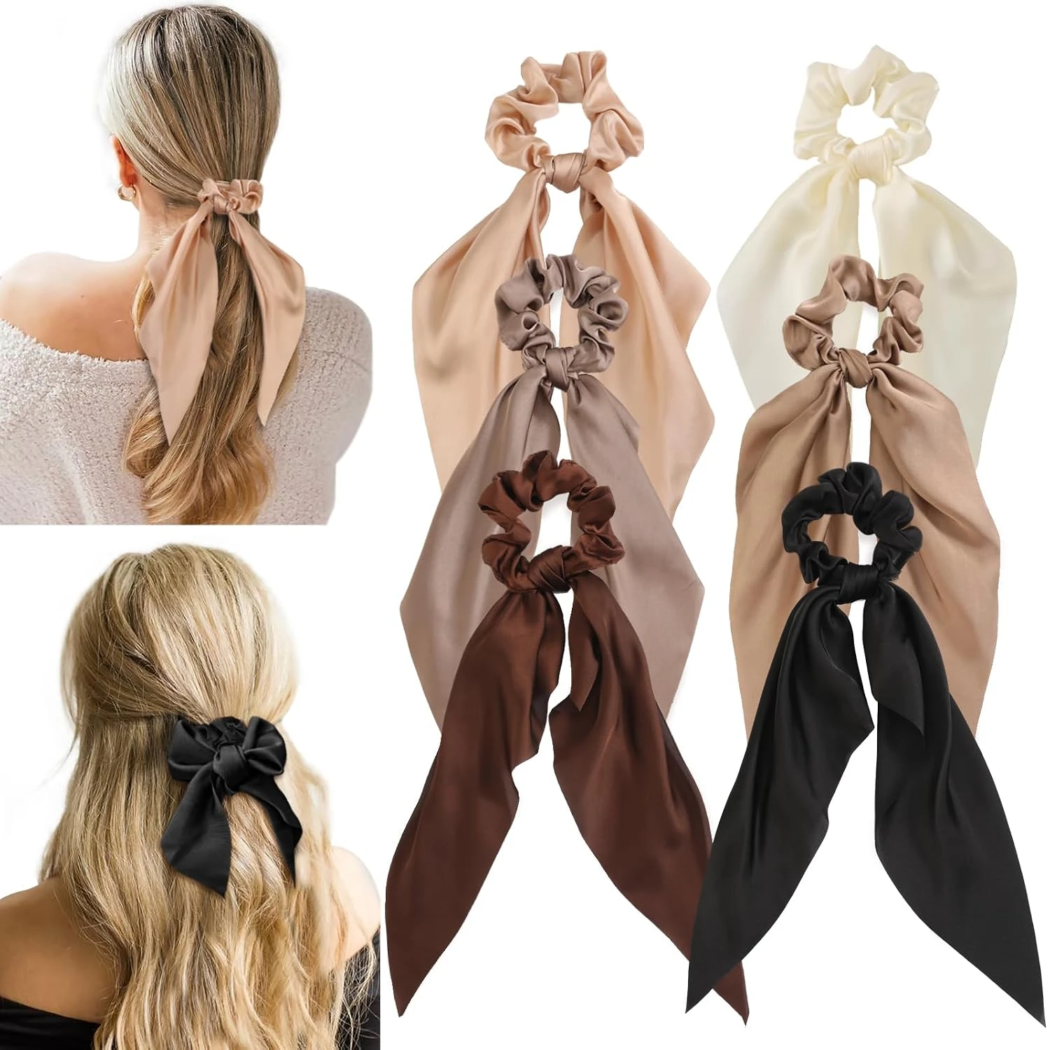 Messy Buns for Every Hair Type: The Loop Technique Plus 15 Ways to Wear It in 2026 11 Women fabric bow hair tie for messy bun accent
