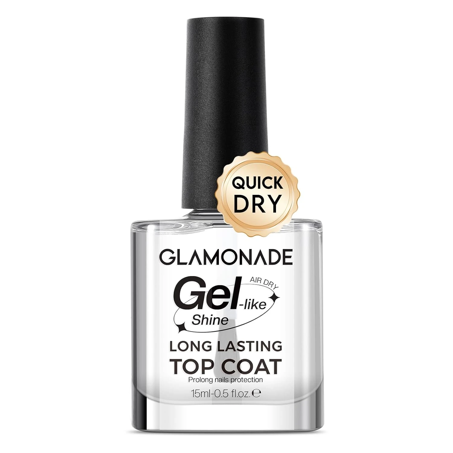 Women light gloss top coat for sheer red orange nails