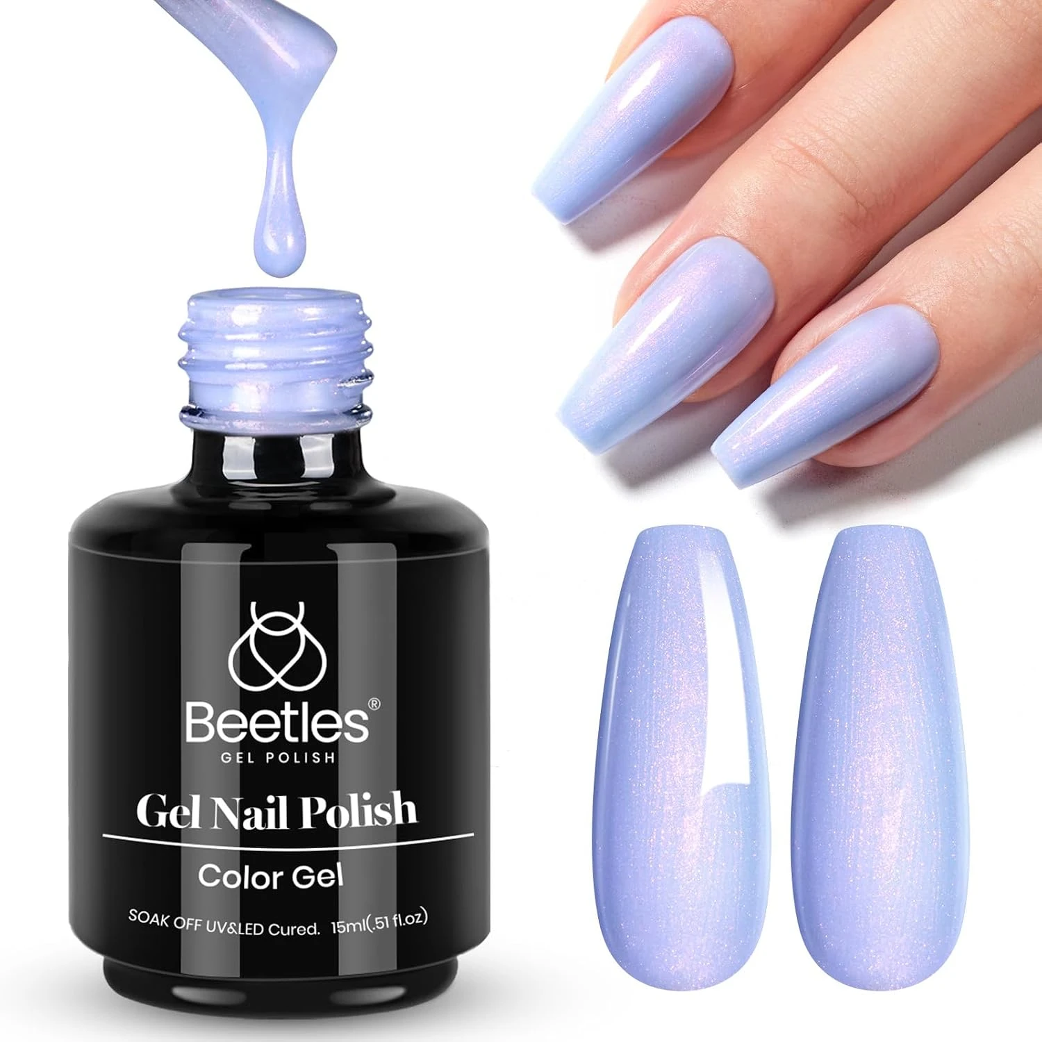 Women periwinkle base gel coat for denim blue nails