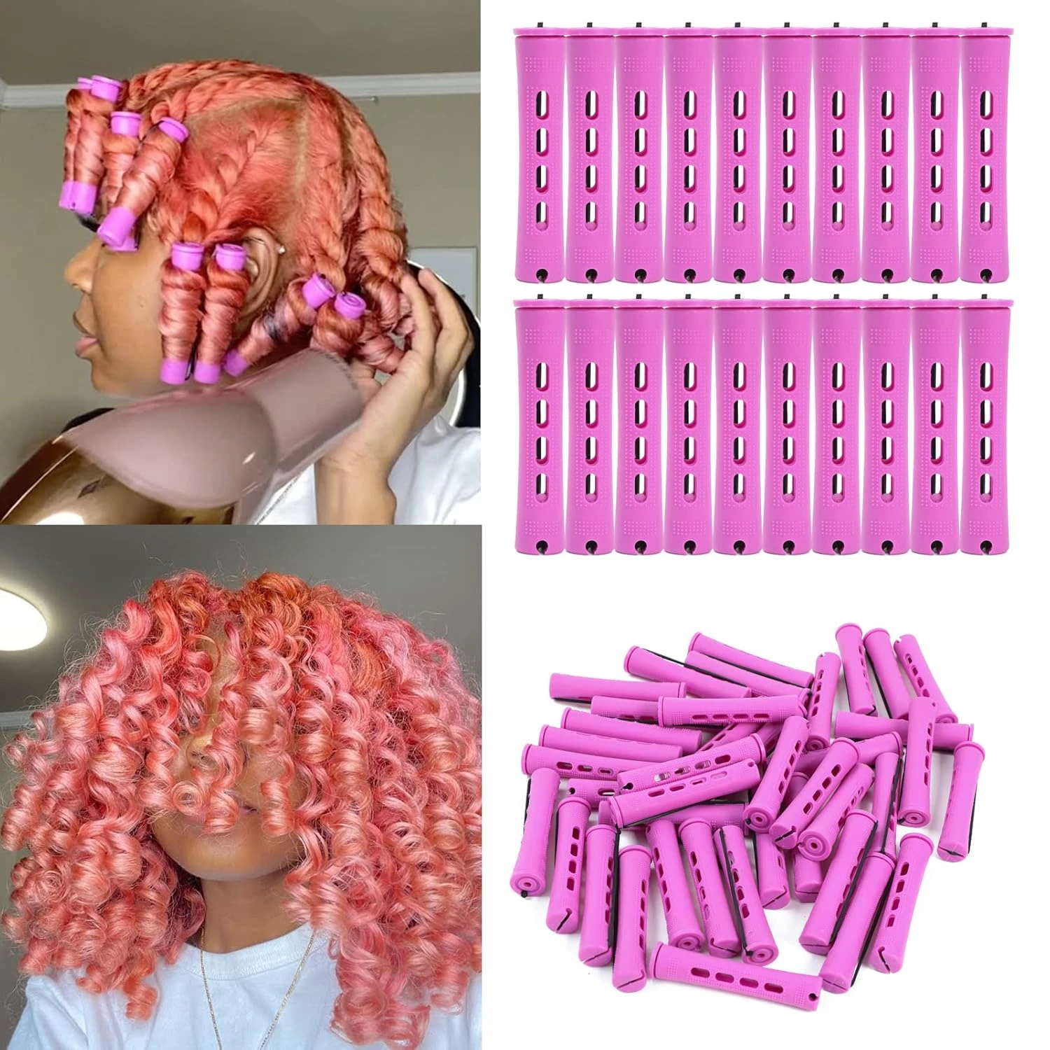 Box Braids for Every Face and Length: 14 Styles Worth Booking in 2026 43 Women small perm rod set for curled box braid ends