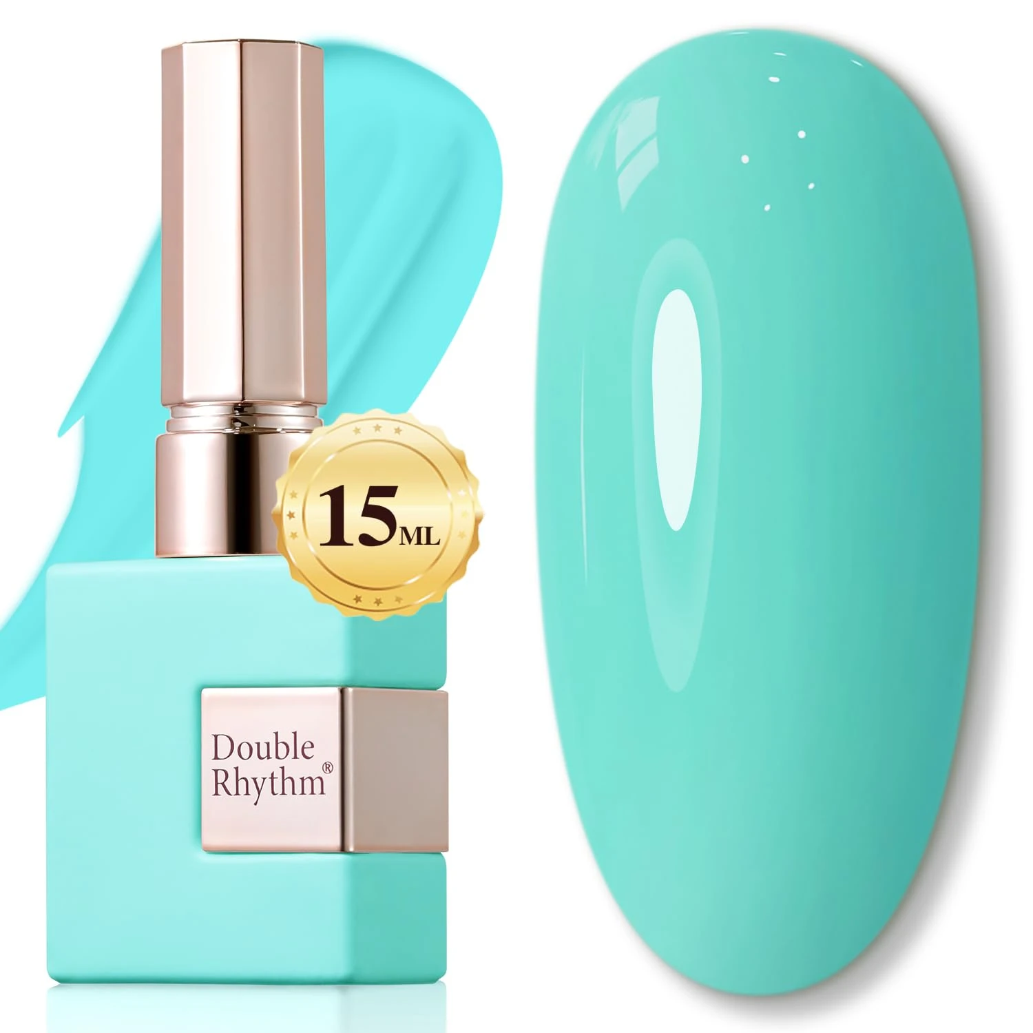 Women pool blue gel polish for saturated august nails