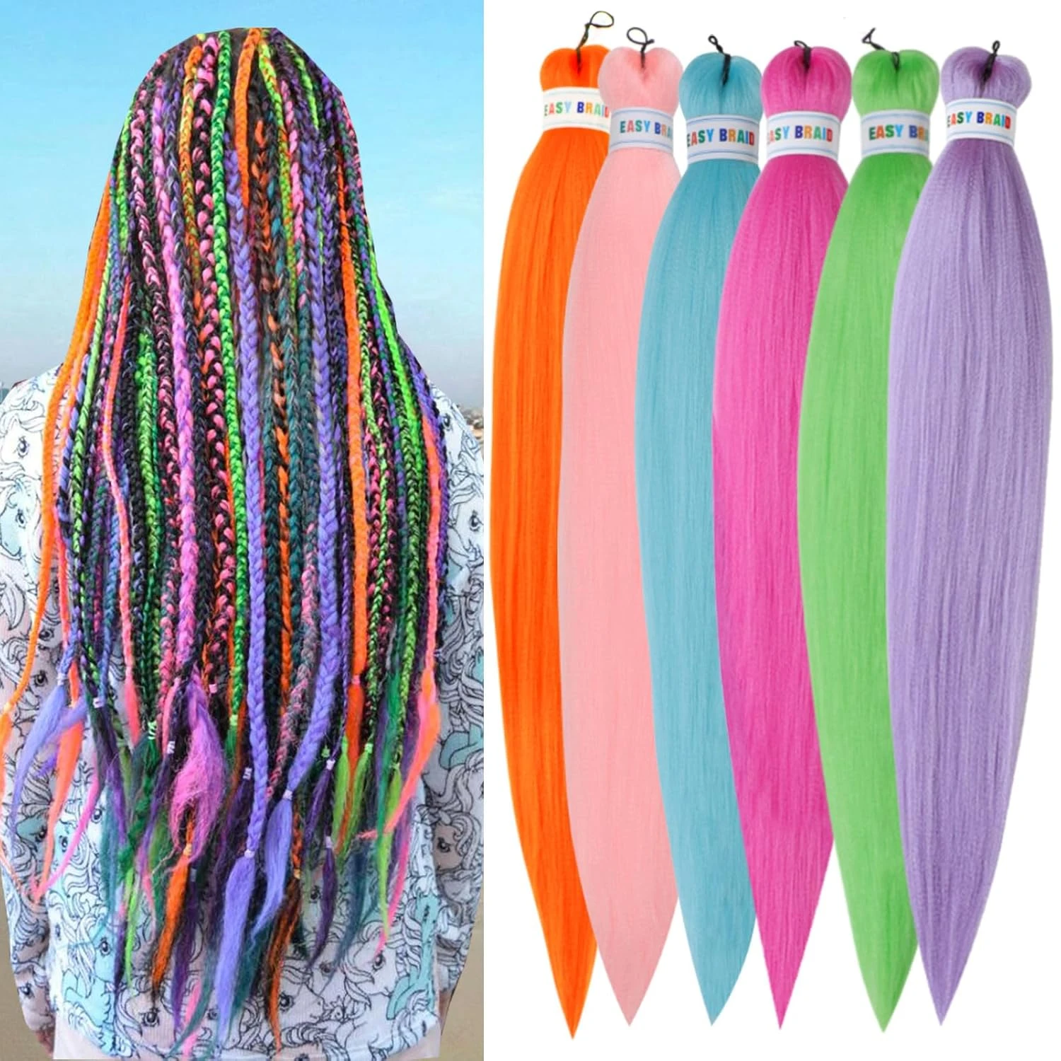 Box Braids for Every Face and Length: 14 Styles Worth Booking in 2026 50 Women pre colored braiding hair for color blocked braids