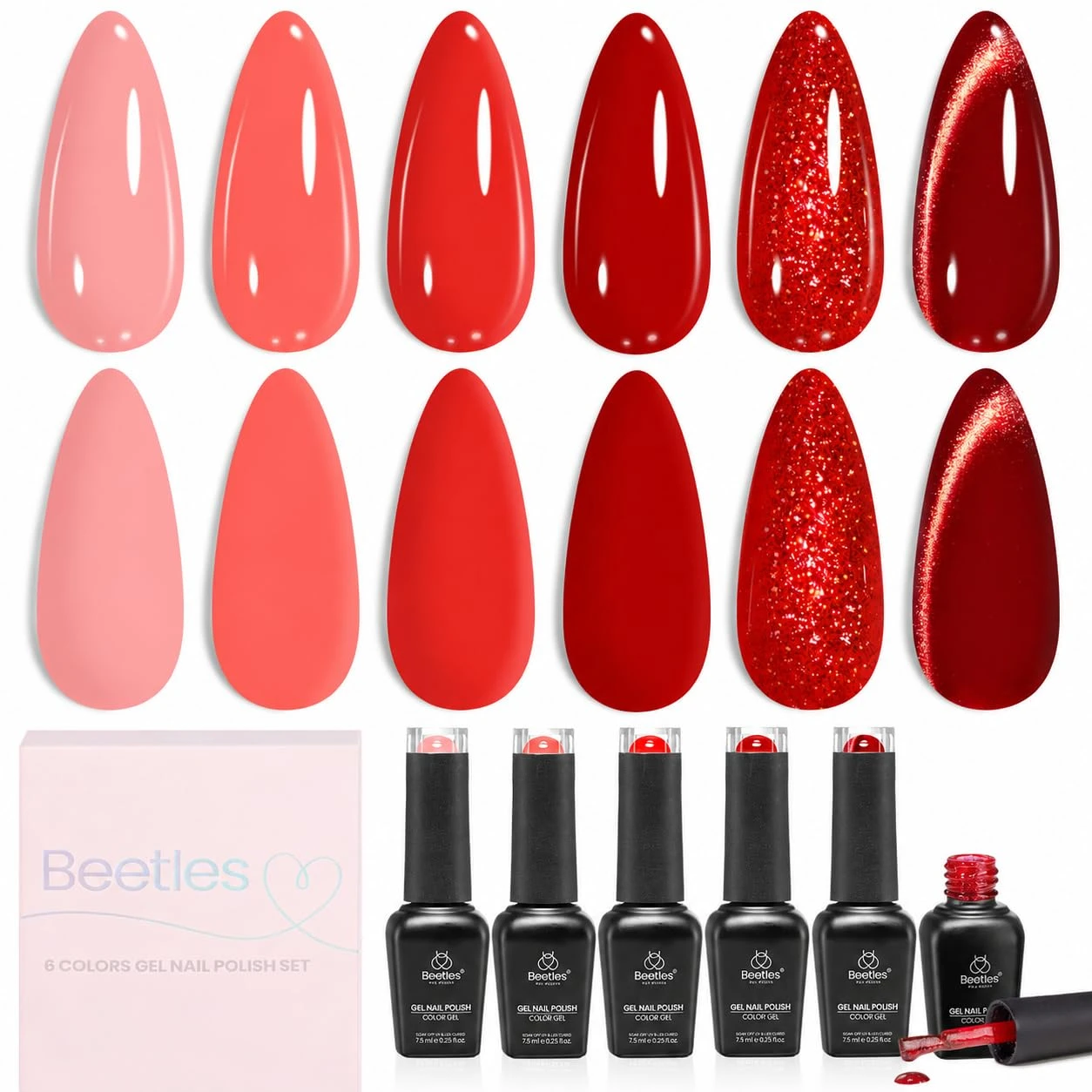 Women red orange flame gel paint for flame tip nails