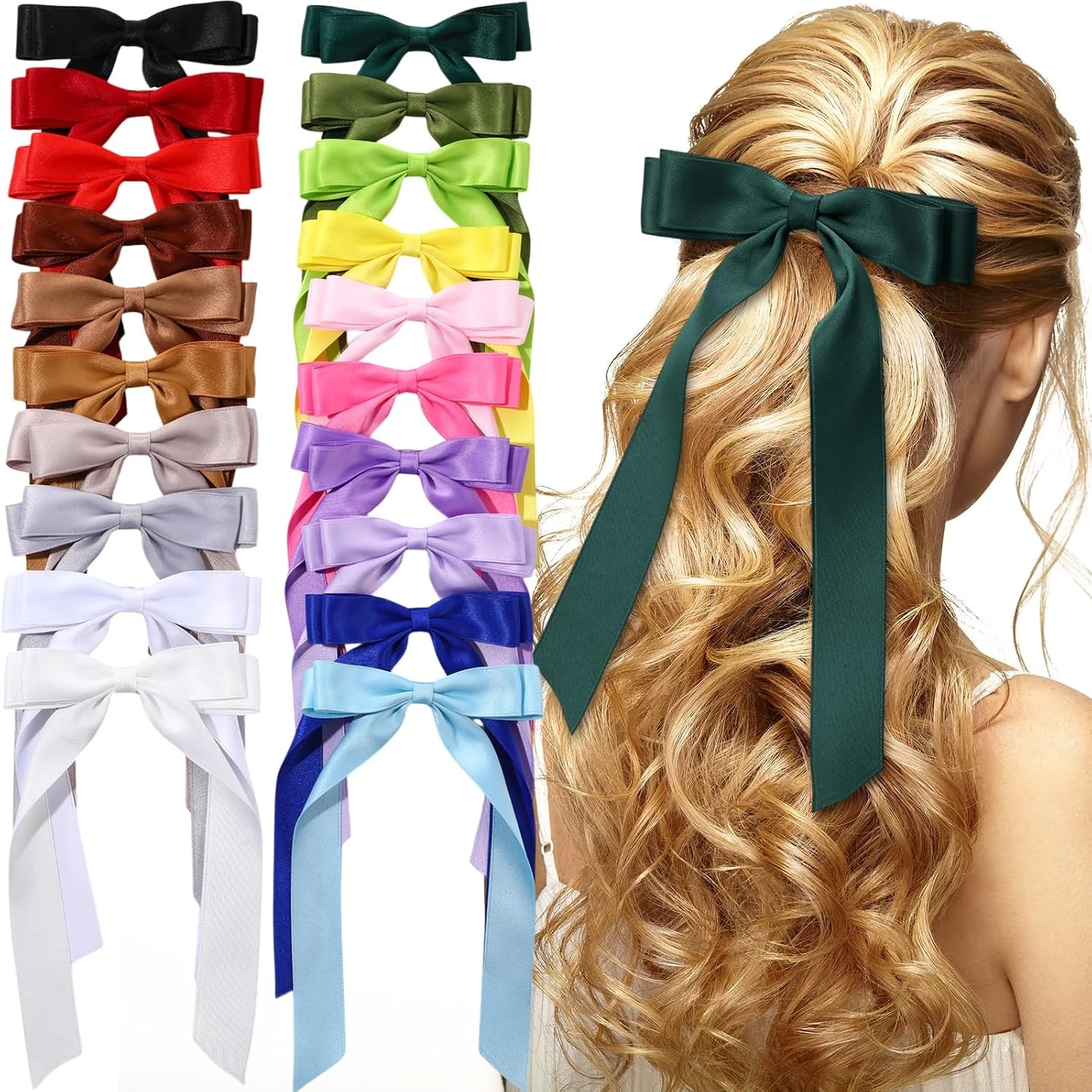 Messy Buns for Every Hair Type: The Loop Technique Plus 15 Ways to Wear It in 2026 10 Women silk ribbon hair bow for cute messy bun