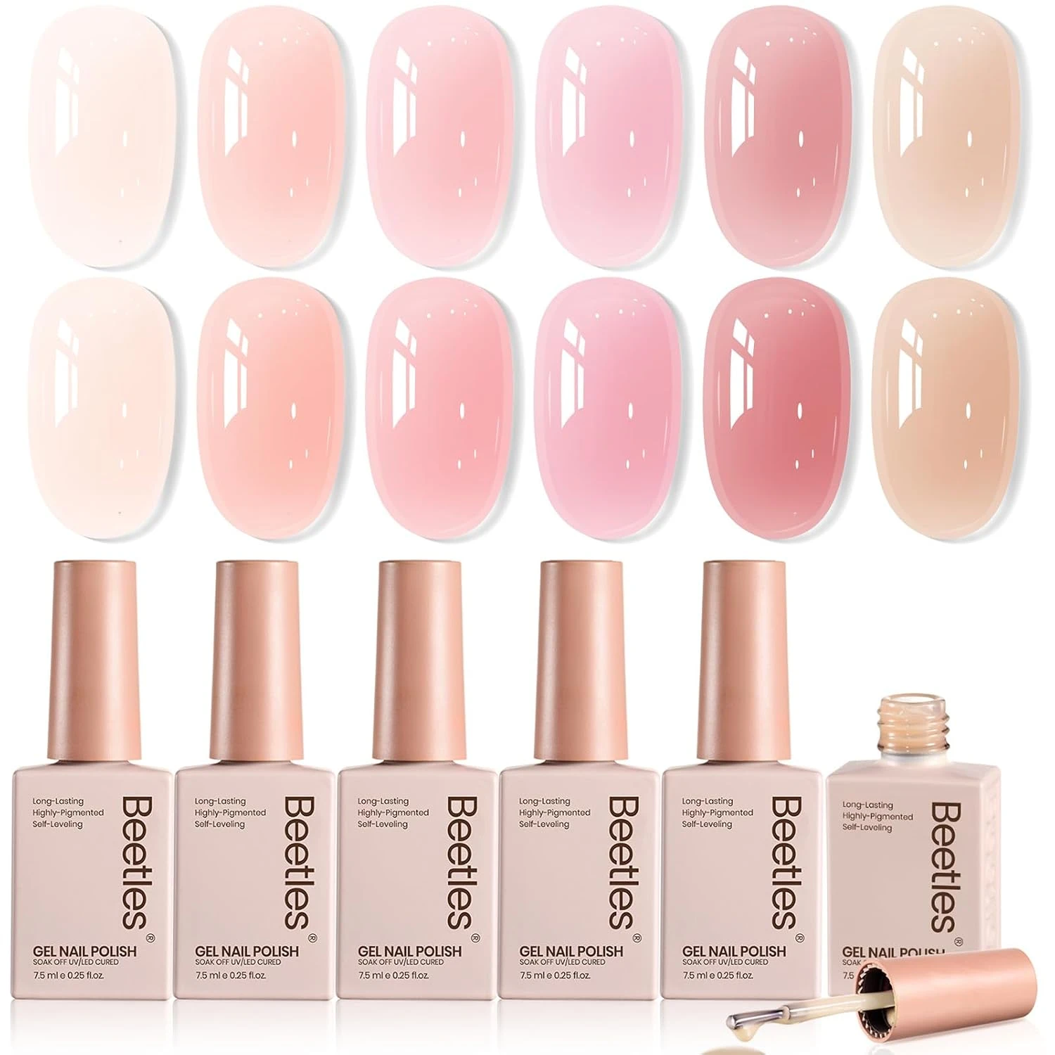 Women sheer veil base coat gel for milky nude nails