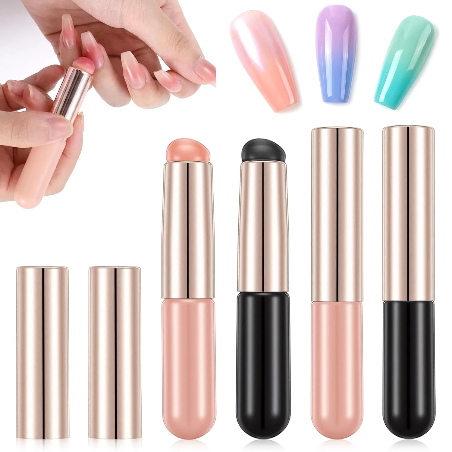 Mermaid Nails Decoded: 16 Ocean-Inspired Sets for 2026 12 Women silicone chrome applicator tool for mermaid nails