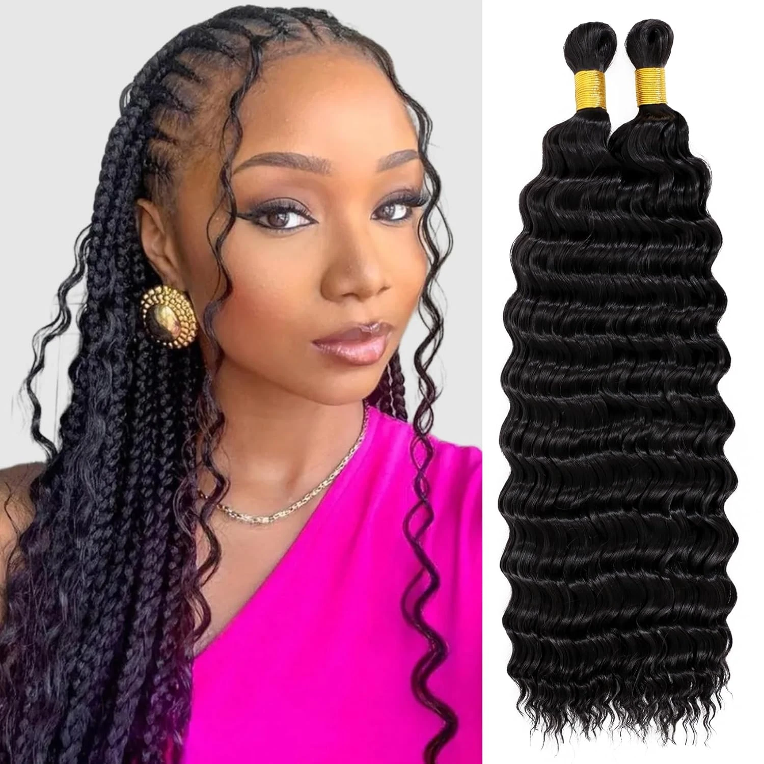 Mermaid Braids Explained: The Rib Cage Technique Plus 14 Styles for 2026 30 Women wavy curled braiding hair for mermaid goddess braids