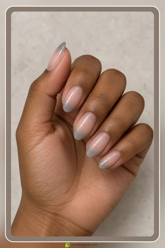 The October Nail Plan: What to Book, When, and How to Fit Halloween Into It 7 Simple october nails with a soft French in milky sheer white and light gray tips